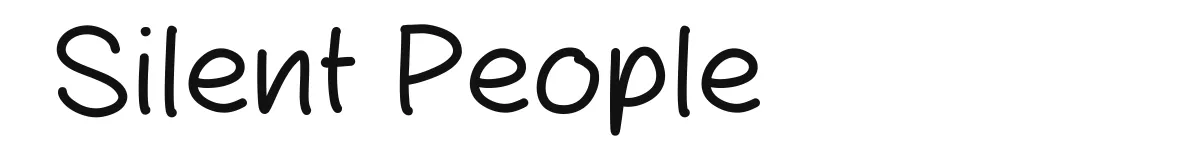 Silent People font preview