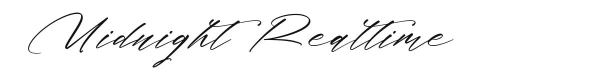 Midnight Realtime original font preview