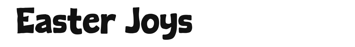 Easter Joys original font preview