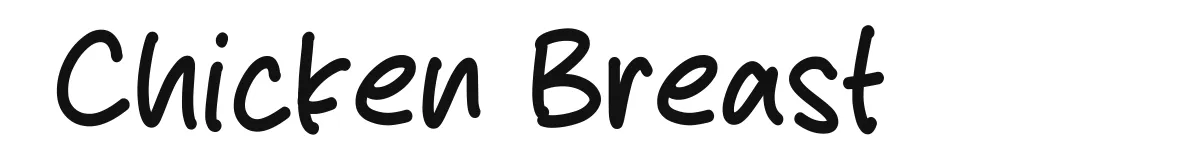 Chicken Breast font preview