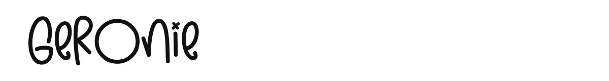 Geronie original font preview