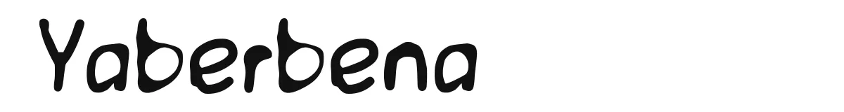 Yaberbena font preview