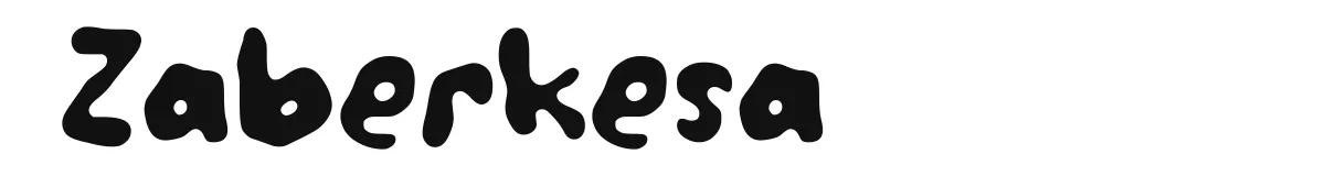 Zaberkesa original font preview