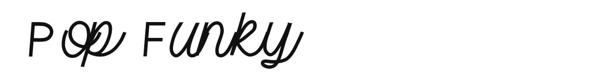Pop Funky original font preview
