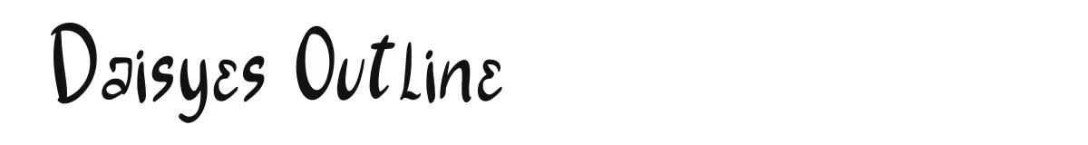 Daisyes Outline original font preview