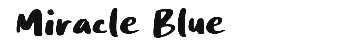 Miracle Blue original font preview