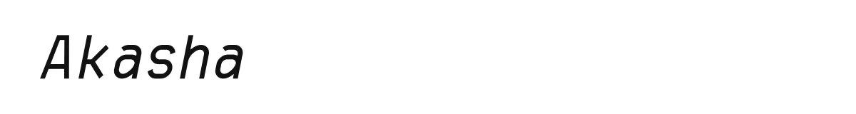 Akasha Italic preview