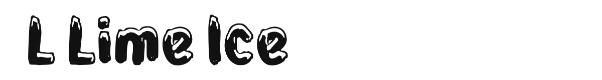 L Lime Ice font preview