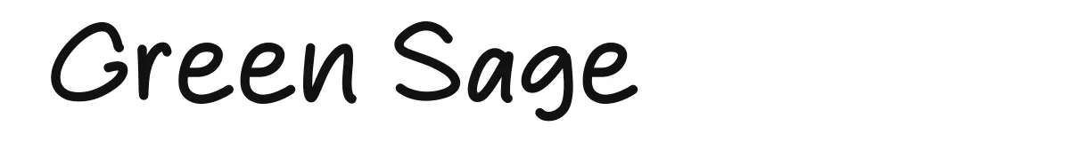 Green Sage original font preview