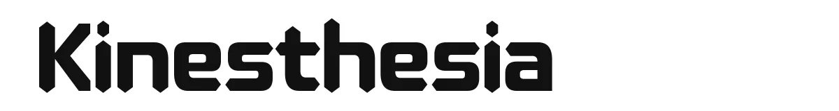Kinesthesia original font preview