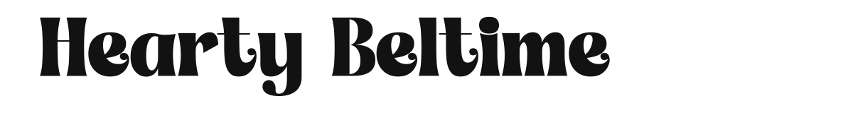 Hearty Beltime original font preview