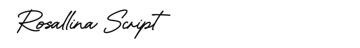 Rosallina Script font preview