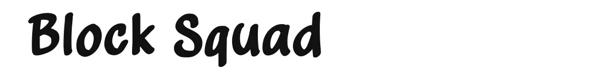 Block Squad font preview