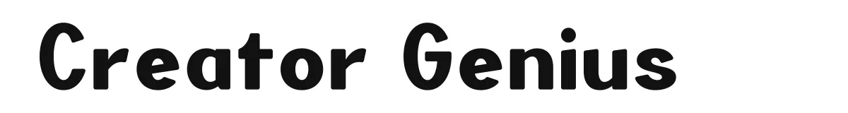 Creator Genius font preview