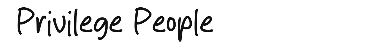 Privilege People original font preview