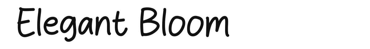 Elegant Bloom original font preview