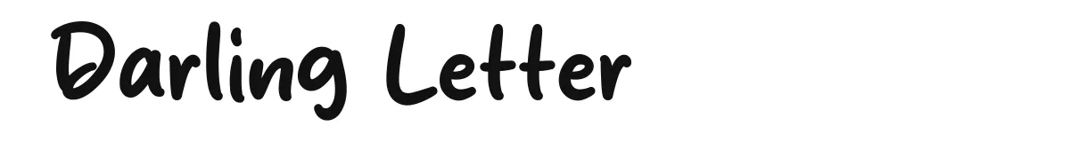 Darling Letter original font preview