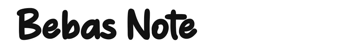 Bebas Note original font preview