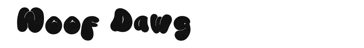 Woof Dawg original font preview