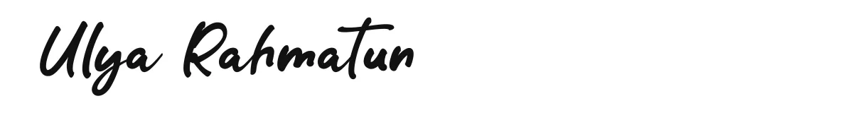 Ulya Rahmatun original font preview