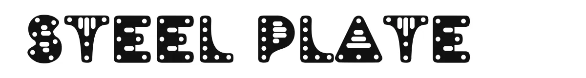 Steel Plate font preview