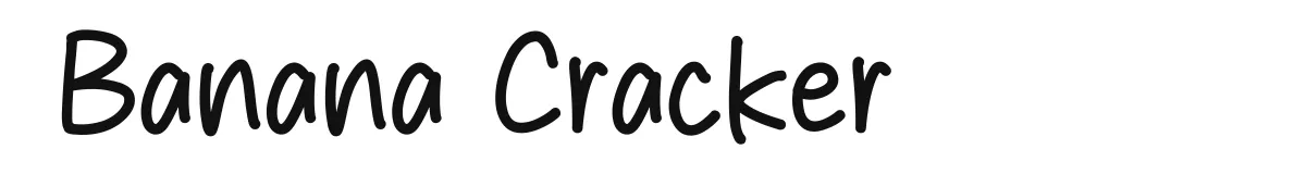Banana Cracker font preview