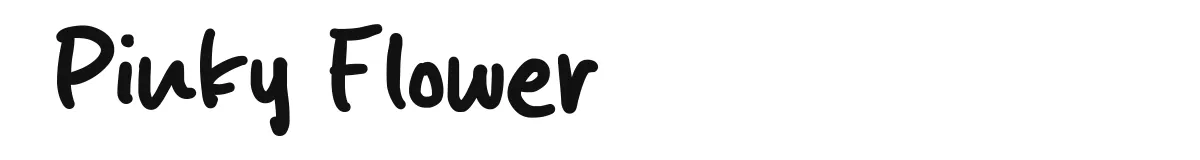 Pinky Flower font preview