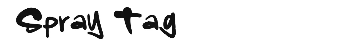 Spray Tag font preview
