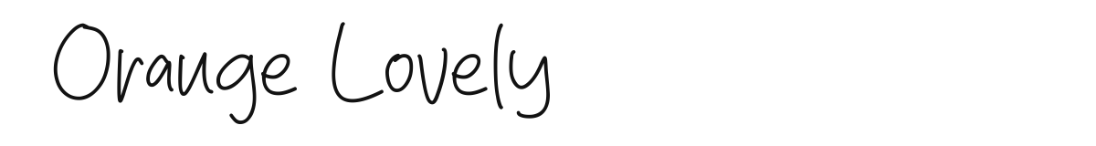 Orange Lovely original font preview