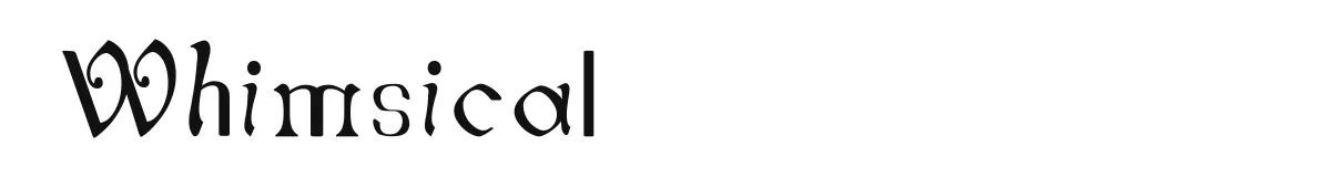 Whimsical font preview
