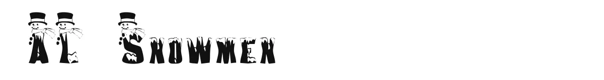AL Snowmen original font preview