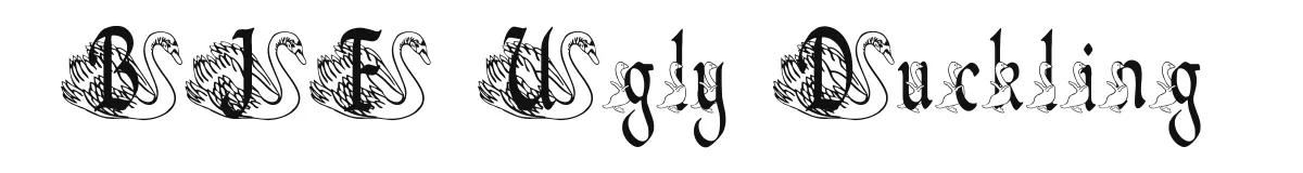 BJF Ugly Duckling original font preview