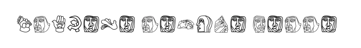 BRIGADA RAMONA PARRA original font preview