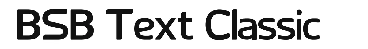 BSB Text Classic original font preview