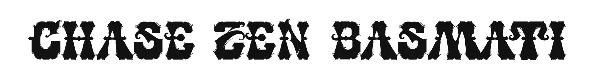 CHASE ZEN BASMATI original font preview