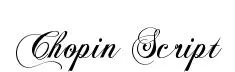 Chopin Script original font preview