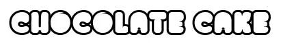 chocolate cake original font preview
