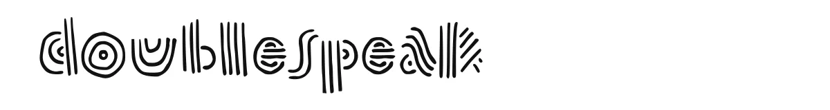 doublespeak font preview