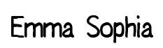Emma Sophia original font preview