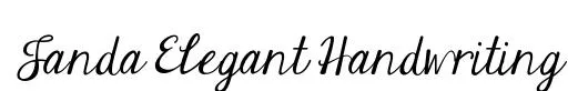 Janda Elegant Handwriting original font preview