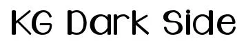 KG Dark Side original font preview
