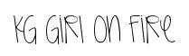 KG Girl On Fire original font preview