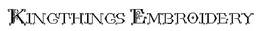 Kingthings Embroidery original font preview