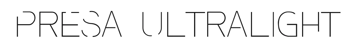 Presa Ultralight original font preview