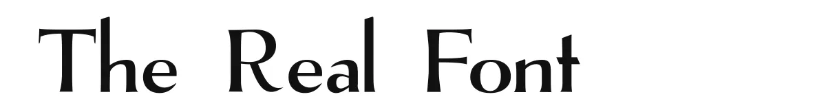 The Real Font original font preview
