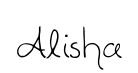 Alisha original font preview