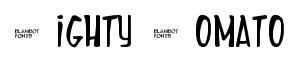 Mighty Tomato original font preview
