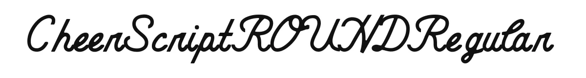CheerScriptROUNDRegular original font preview