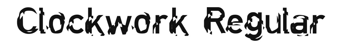 Clockwork Regular original font preview