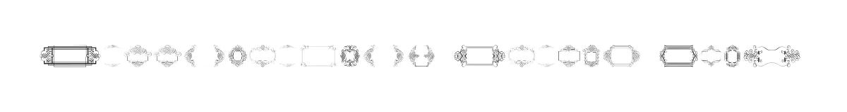 Calligraphic Frames Soft font preview
